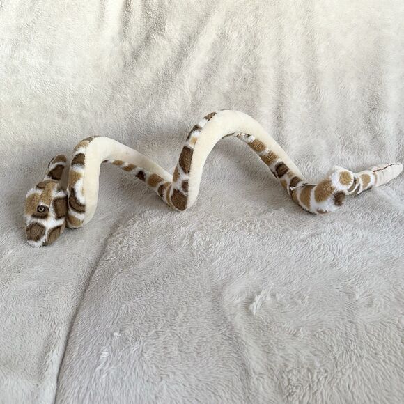 Wishpets Rattlesnake Rattler Plush Snake Brown Stuffed Animal Toy Realistic Zoo - Picture 4 of 7